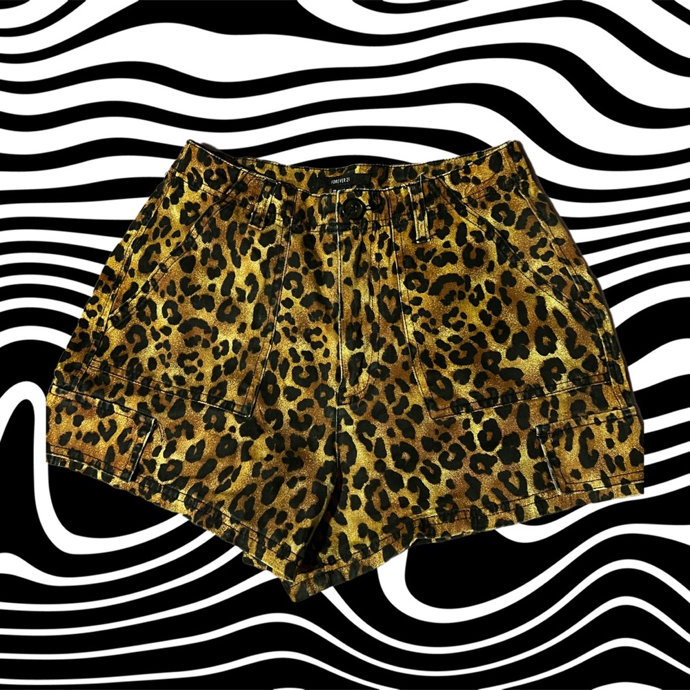 cute cheetah f21 shorts